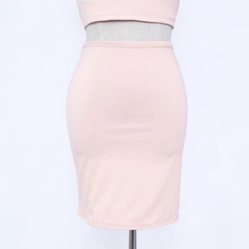 Cropped Top And Slim Mini Skirt Set
