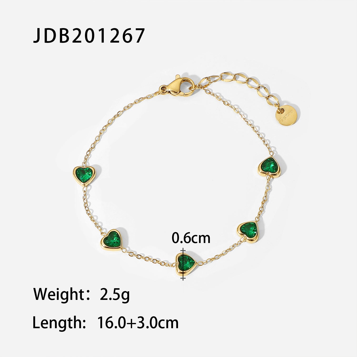 Women  Chain Geometric Stainless Steel 18K Gold Plated Bracelets