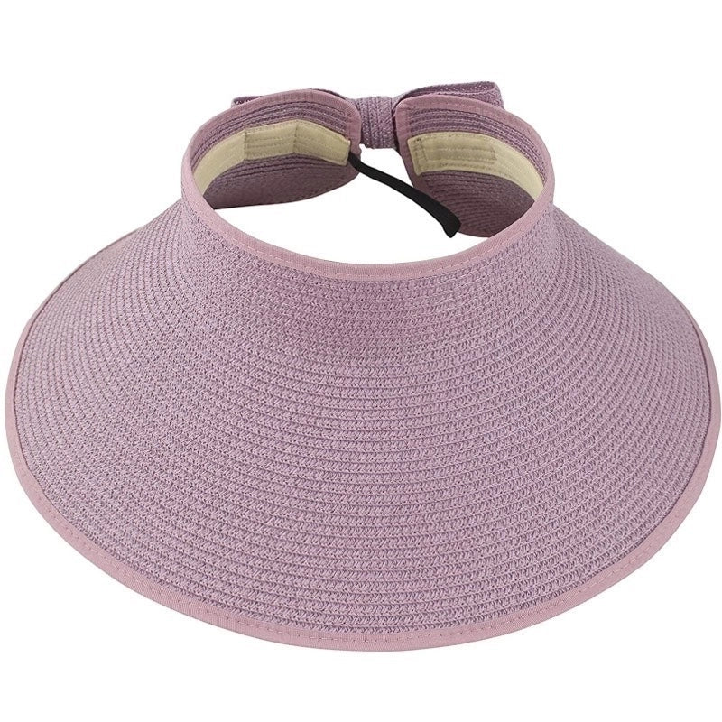 3 Pieces Women'S Minimalist Solid Color Big Eaves Sun Hat