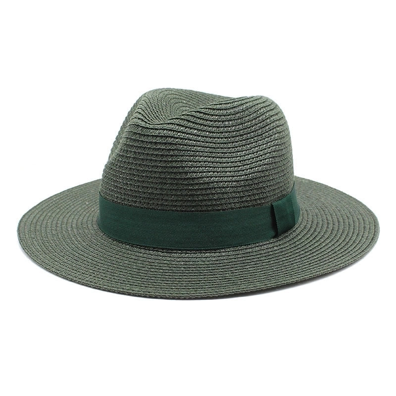 Unisex Minimalist Solid Color Flat Eaves Fedora Hat