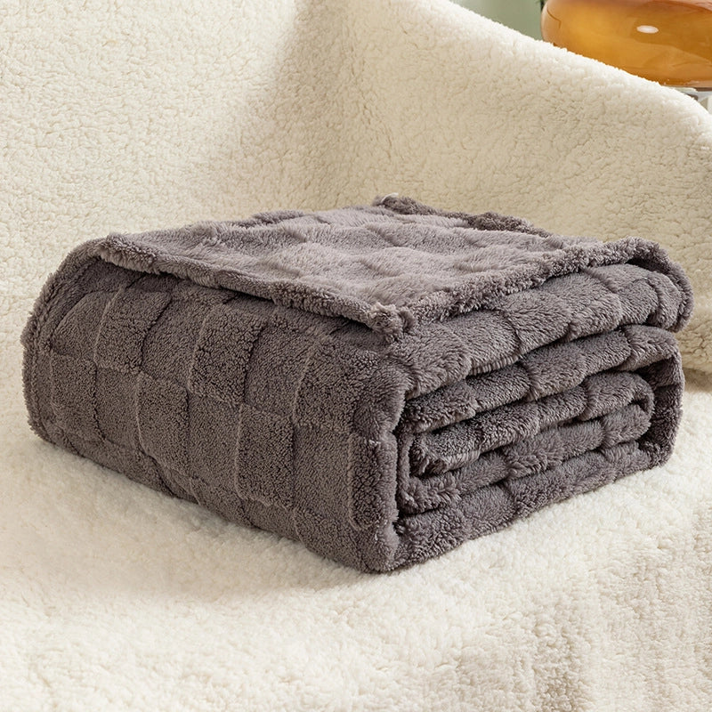 Casual Solid Color Comfortable Cotton Velvet Blanket Bedding