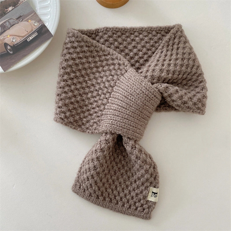 Women's Minimalist Solid Color Polyester Scarf