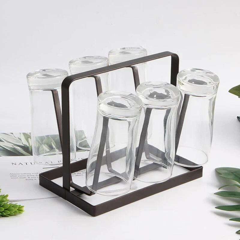 IRON GLASS STAND AND CUP HOLDER