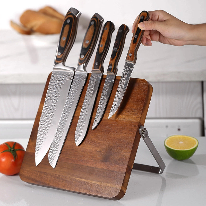 Pastoral Solid Color Wood Tool Storage Kitchen Racks
