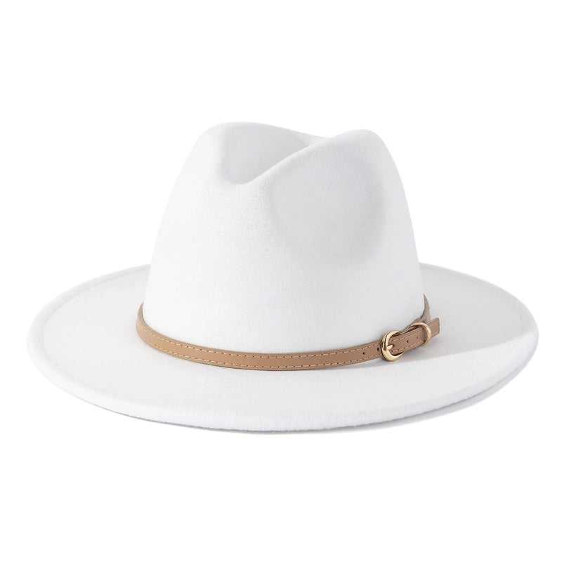 Fashion Flat Top Hat Women's British French Socialite Elegant Felt Hat Autumn And Winter Warm Jazz Hat Men's