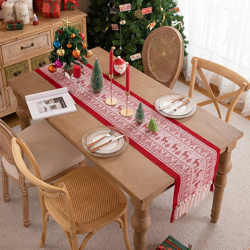 Christmas Casual Elegant Minimalist Floral Polyester Tablecloths