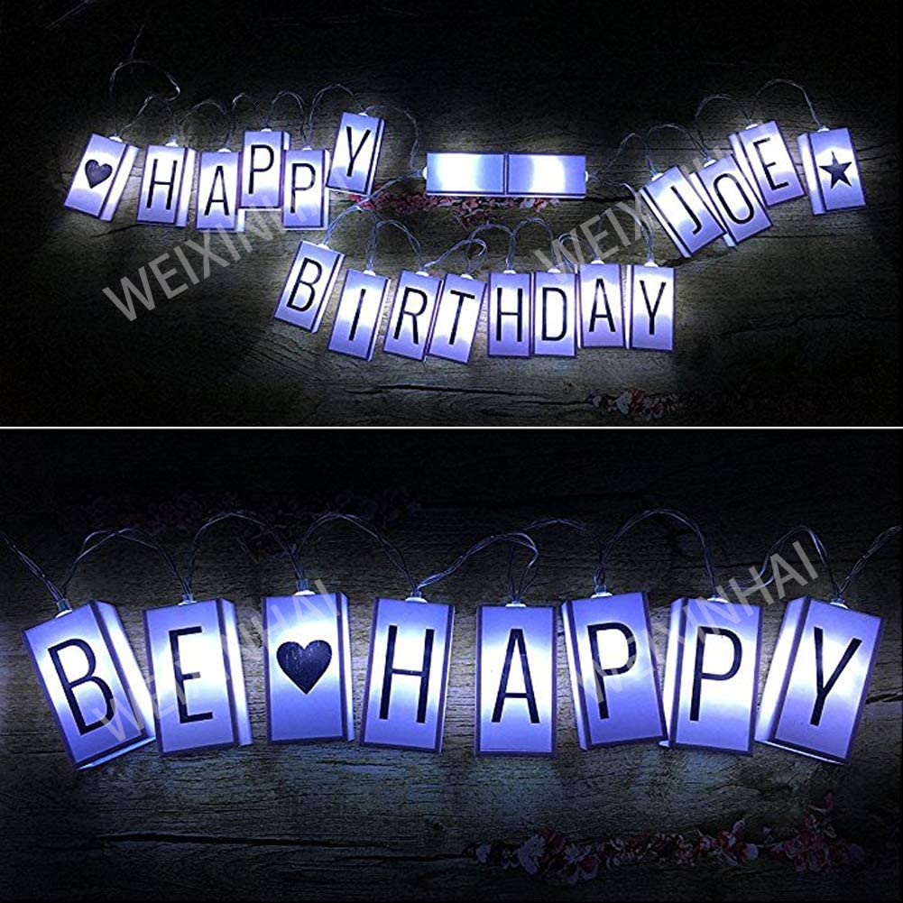 LED Letter Light Box Birthday  Lights