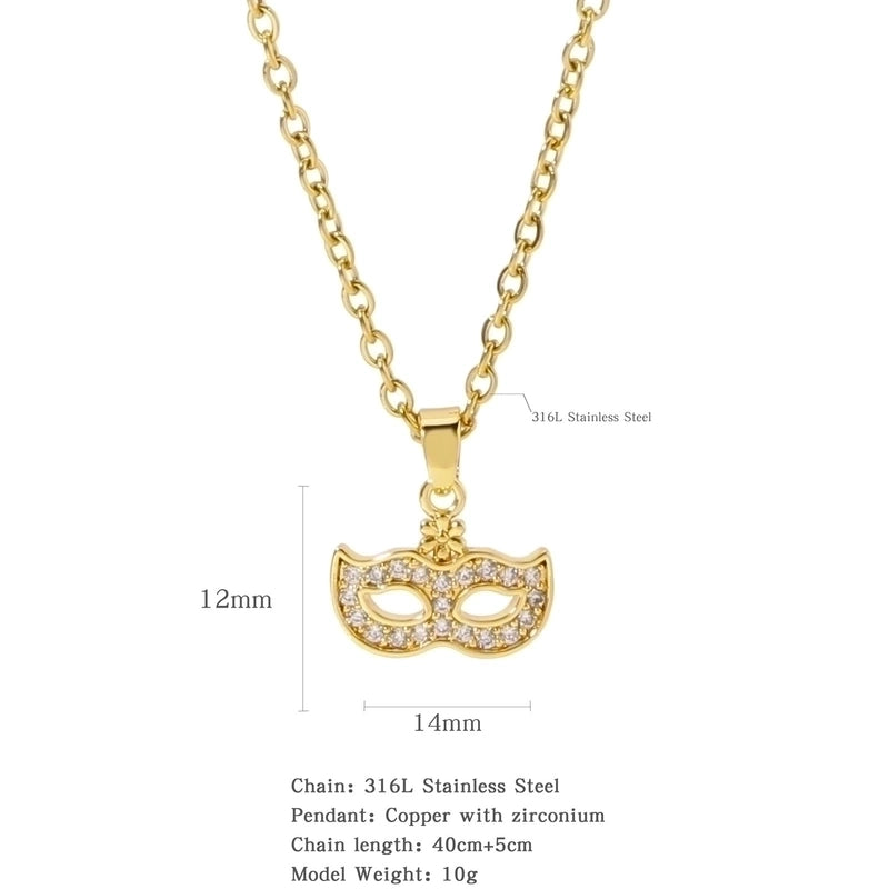 316L Stainless Steel  Copper Gold Plated Minimalist Classic Style Plating Constellation Pendant Necklace