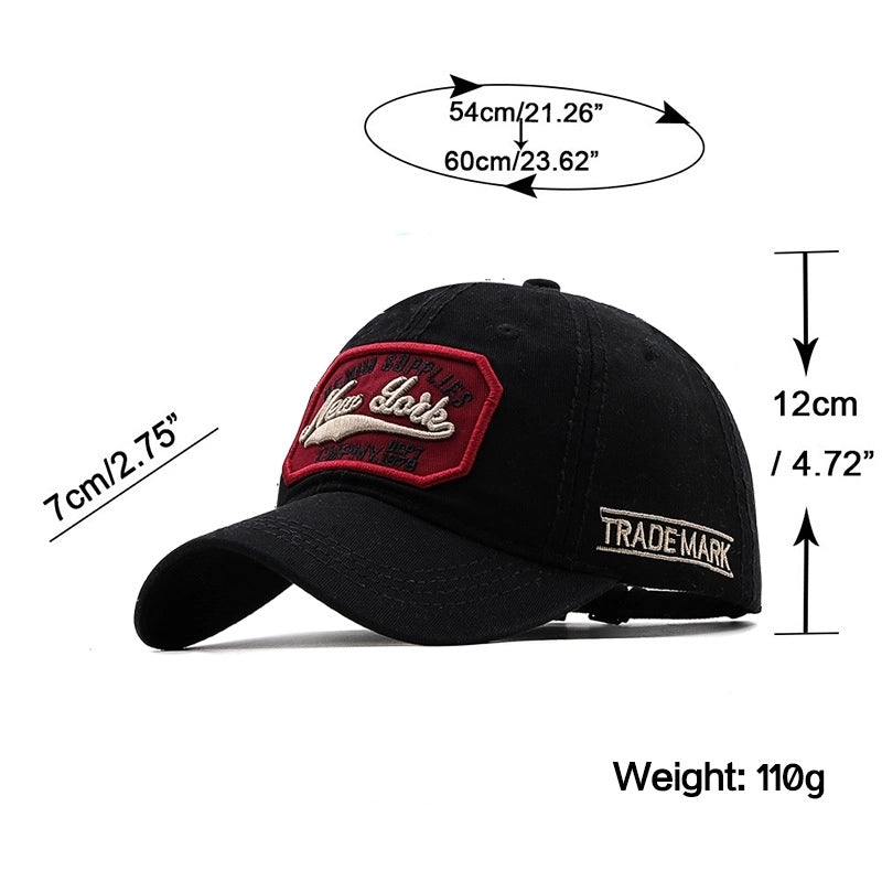 Letter Embroidered Baseball Cap Sun Shade Cap