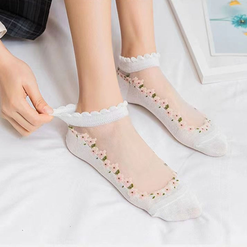 Summer Floral Breathable Socks