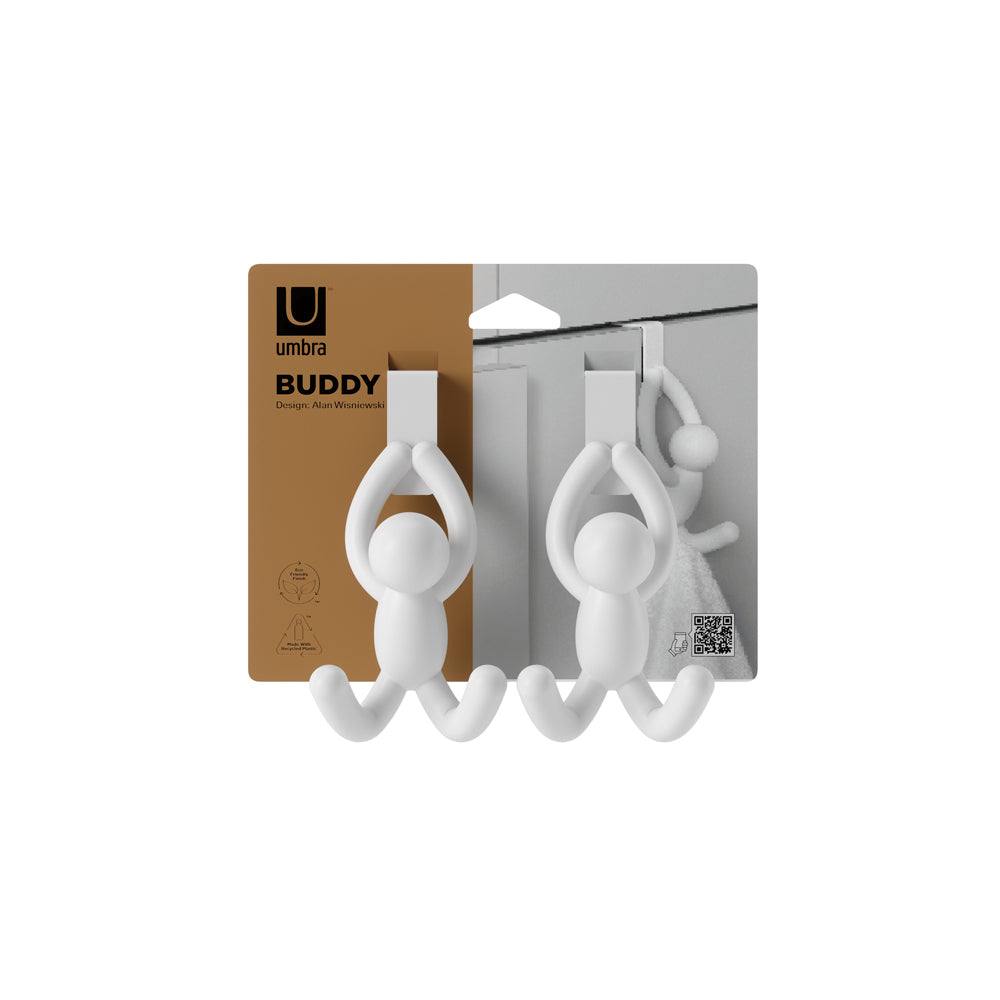 Buddy Over the Cabinet Hook. Set of 2 - White