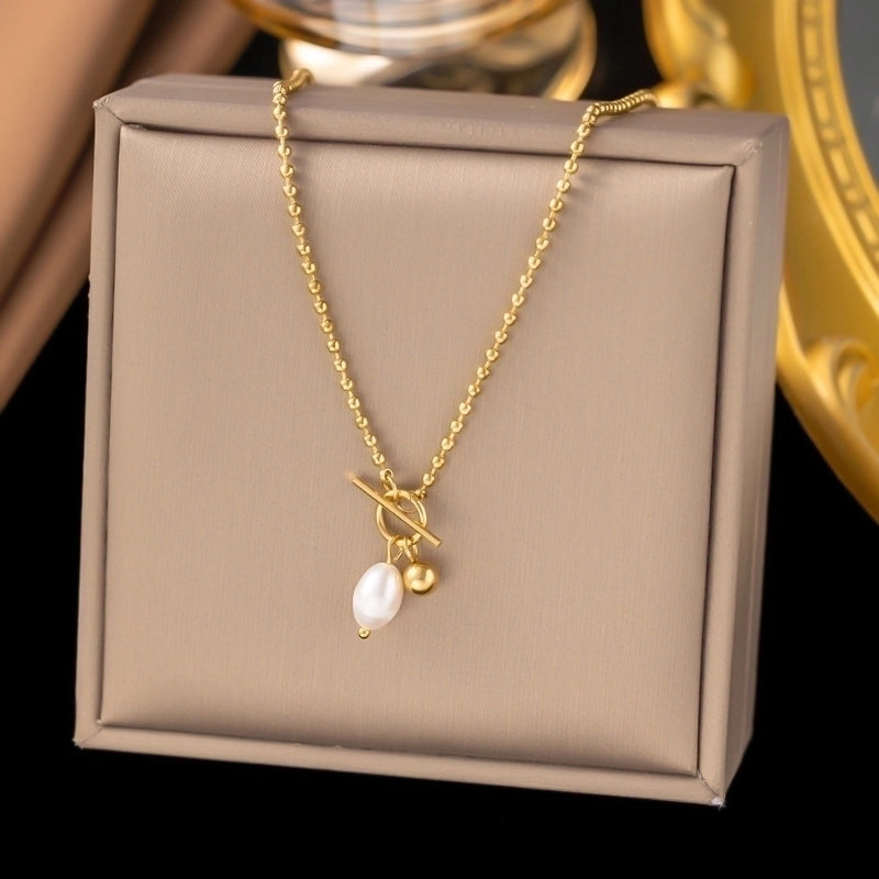 Sweet Minimalist IG Style Starfish Heart Shape Bow Knot Titanium Steel Plating Pendant Necklace