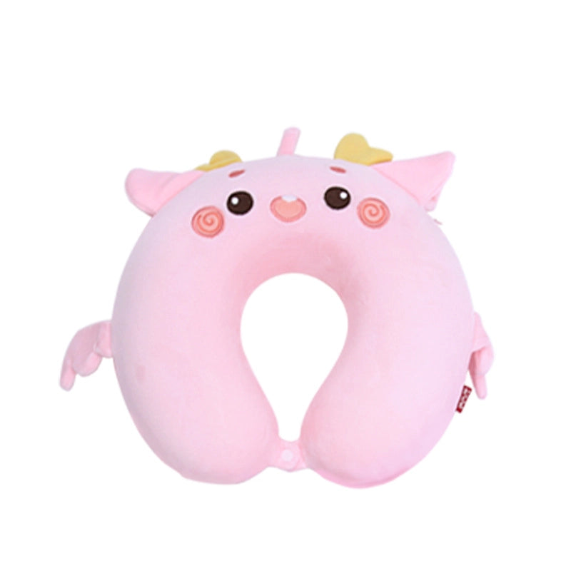 Cartoon Memory Cotton U-shaped Pillow Leisure House Travel Office Neck Pillow Slow Rebound Aircraft Travel Neck Pillow