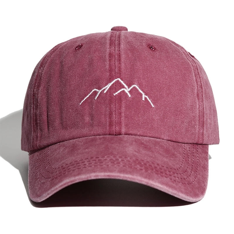 Baseball Cap Soft Top Men's Women's Embroidered Washed Old Outdoor Mountaineering Hat Spring And Summer Sports Hat