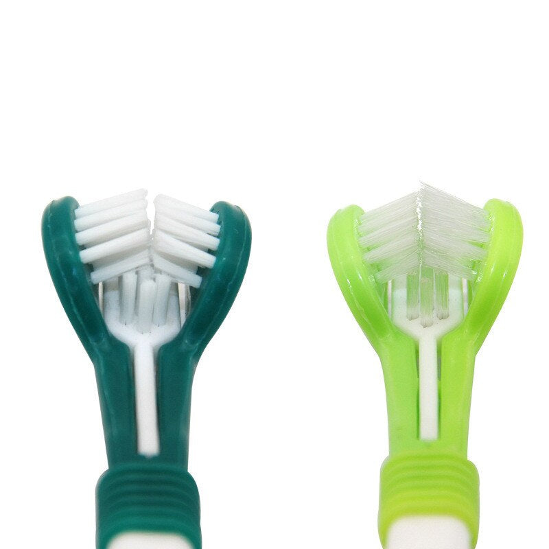 Three-Head Toothbrush For Dogs