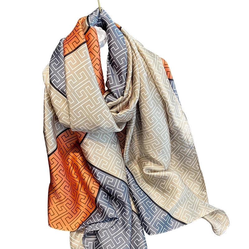 Thin Section Imitation Silk Shawl