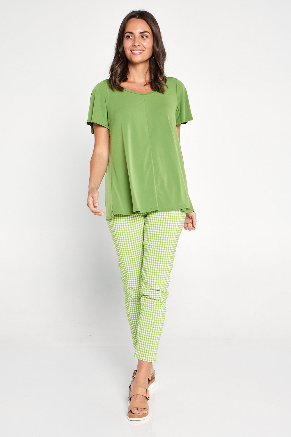 Moira Pants - Green Gingham