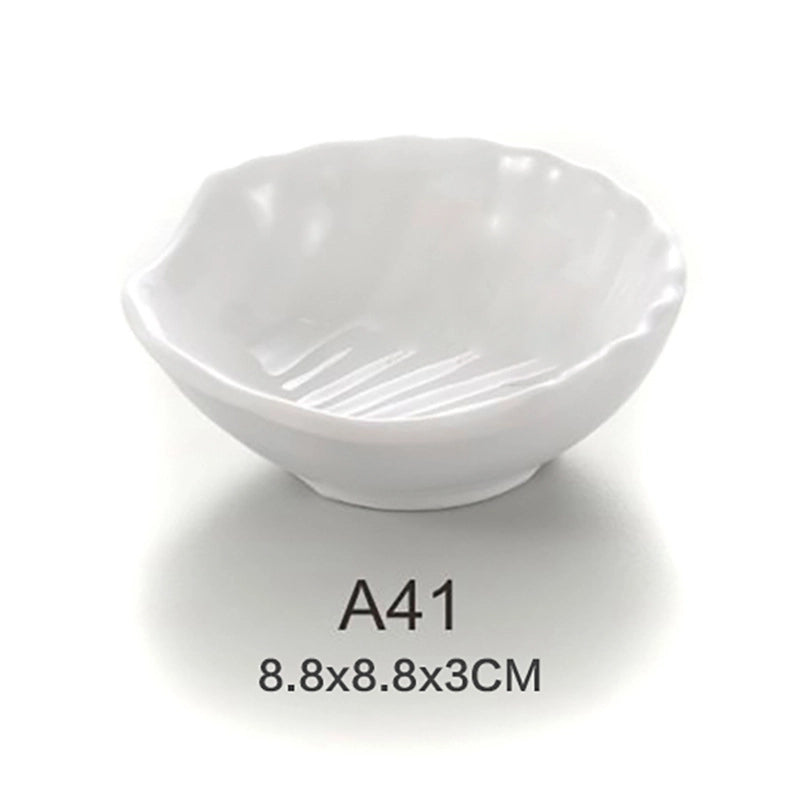 Porcelain-Imitation Milamine Shatter-Resistant Round Small Flavor Dish Chinese Sushi Dipping Sauce Dish Dish Dish Dish Dish Dish Dish Dish Dish Dish Dish