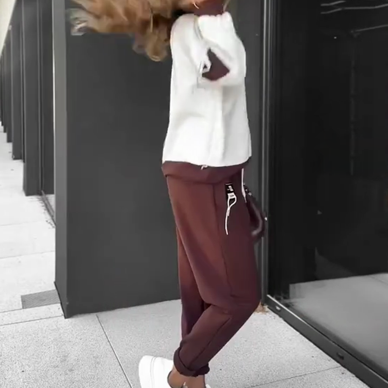 ❤️ Color-Block Pullover Hoodie & Jogger Pants Set