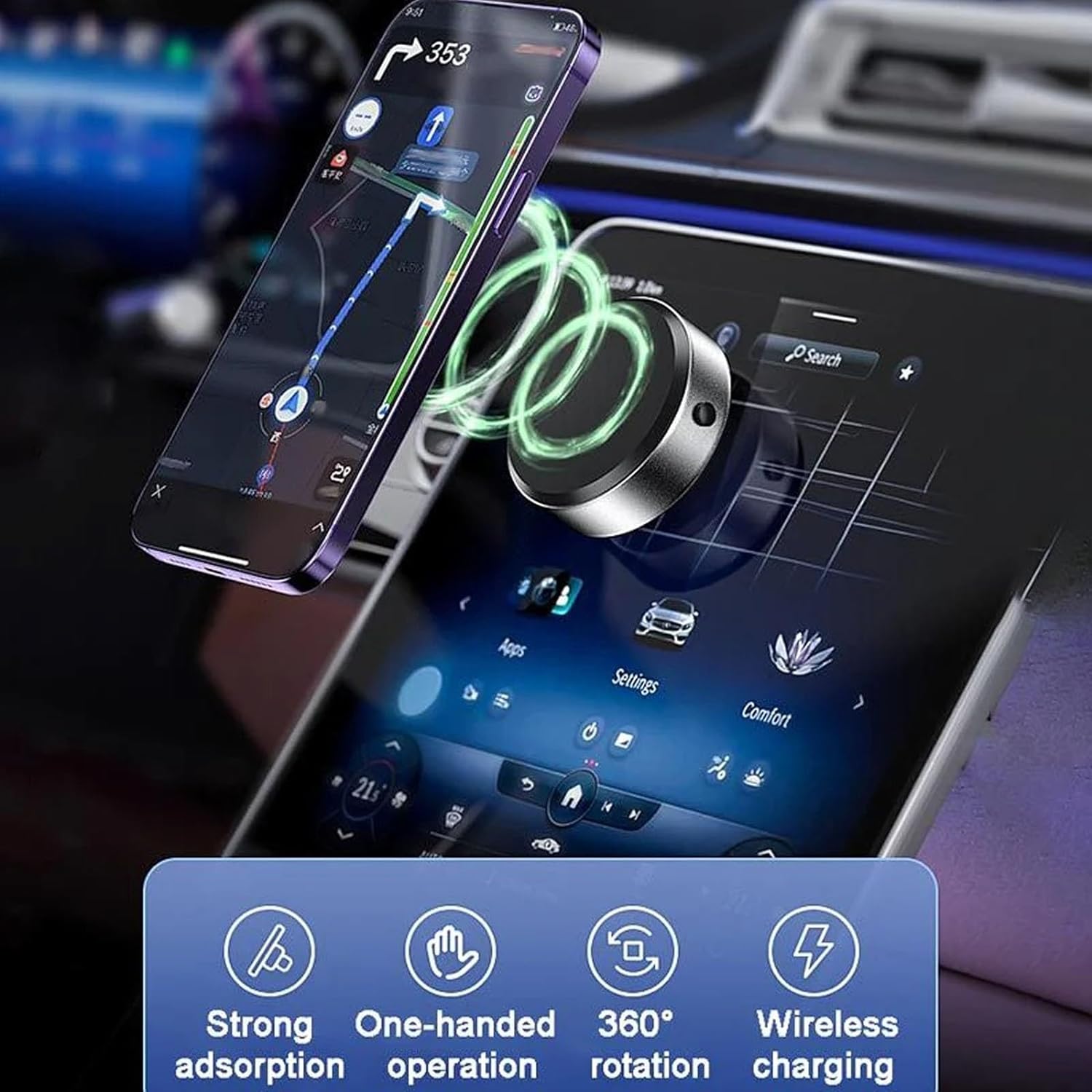 🔥Hot Sale 47% OFF🔥Double-Sided Phone Holder: Innovative Dual Suction Cup and Magnetic Design