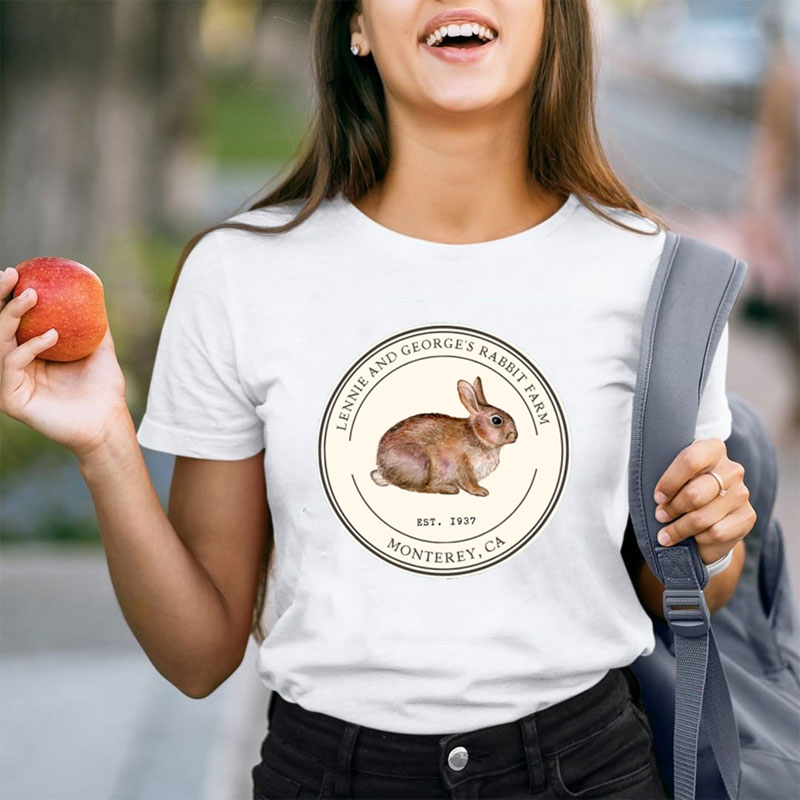 Lennie And George's Rabbit Farm Teacher T-Shirt