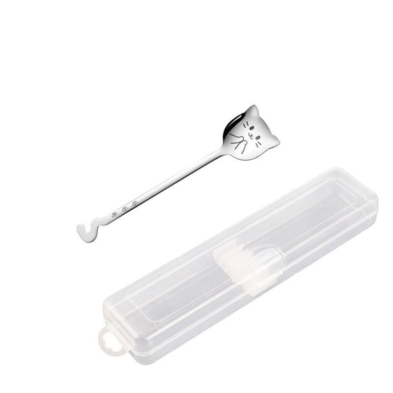 Cute Cat 304 Stainless Steel Spoon 1 Piece