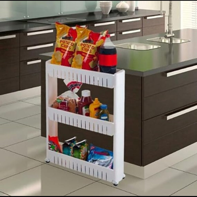 Multifunction 3 Layer Rack. Plastic Storage Organizer