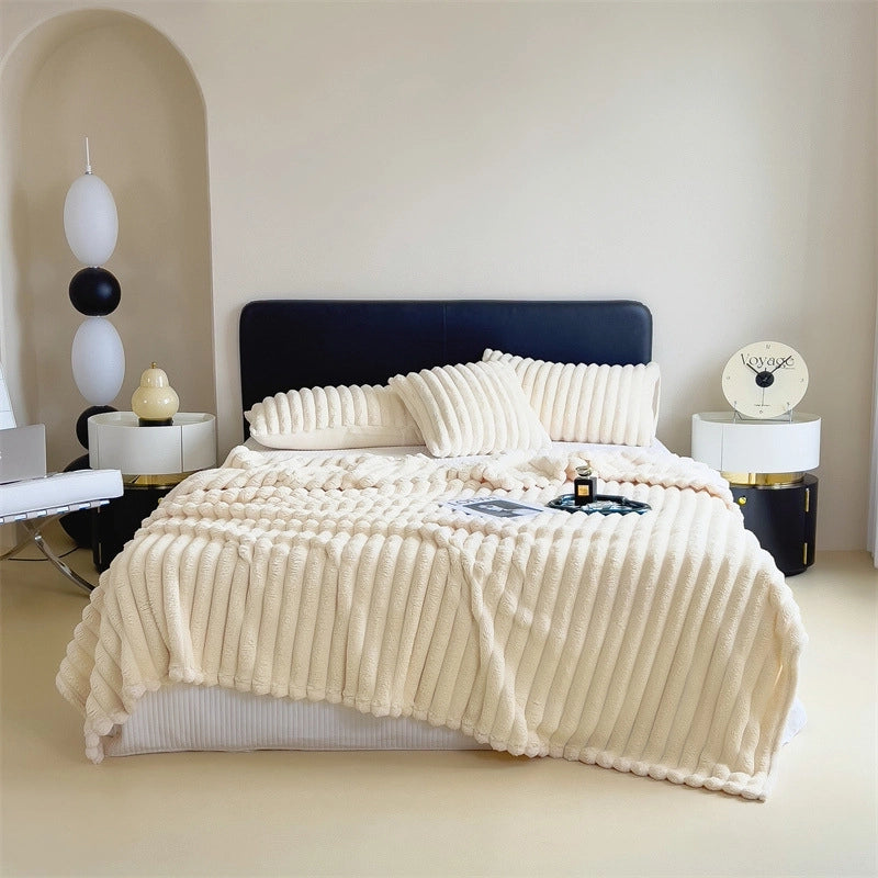 Rabbit Plush Blanket Multifunctional Nap Blanket Faleirong Summer Air-conditioning Quilt Small Blanket Sofa Cover Blanket Car Blanket
