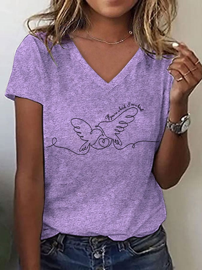 Women's If you're a bird.I'm a bird V-neck T-shirt