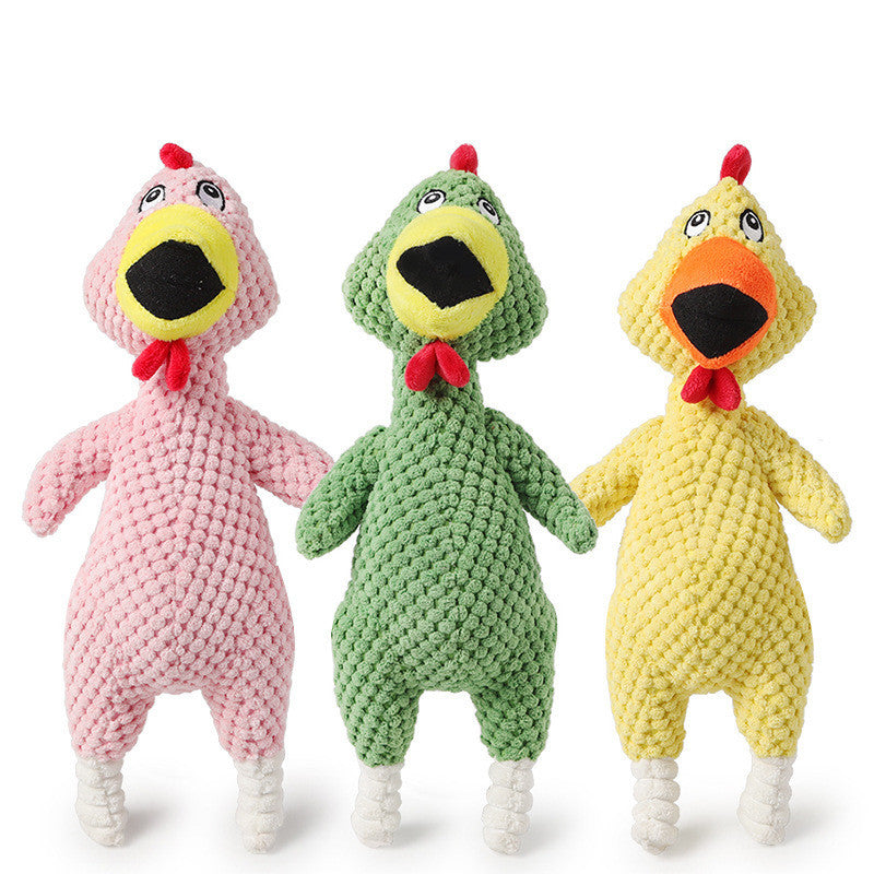 Squeaky Dog Toy – Pineapple Velvet & Screaming Chicken Pet Toy for Dogs and Cats