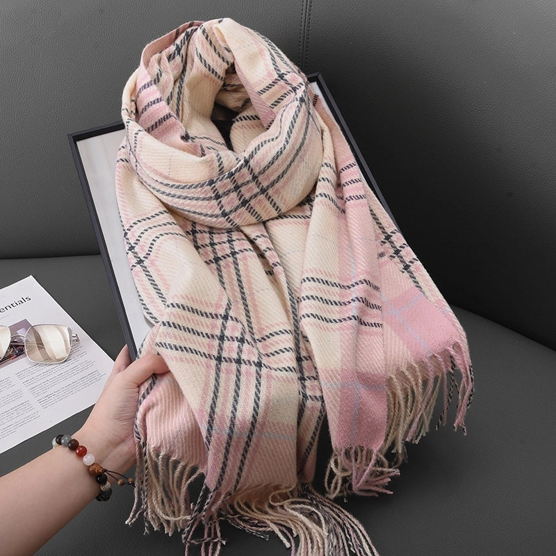 Women's Modern Style Classic Style Lattice Polyester Scarf