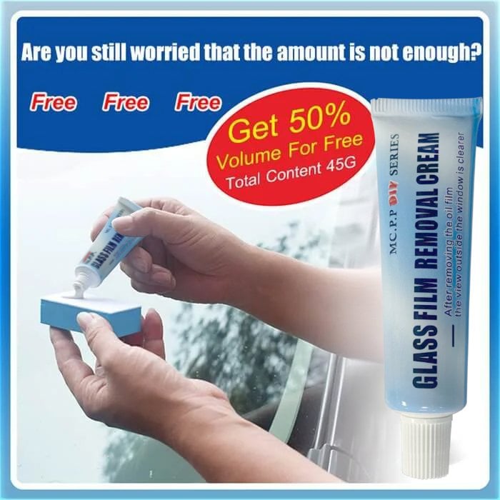 (🔥BUY 2 GET 1 FREE)  -  Car Glass Oil Film Cleaner