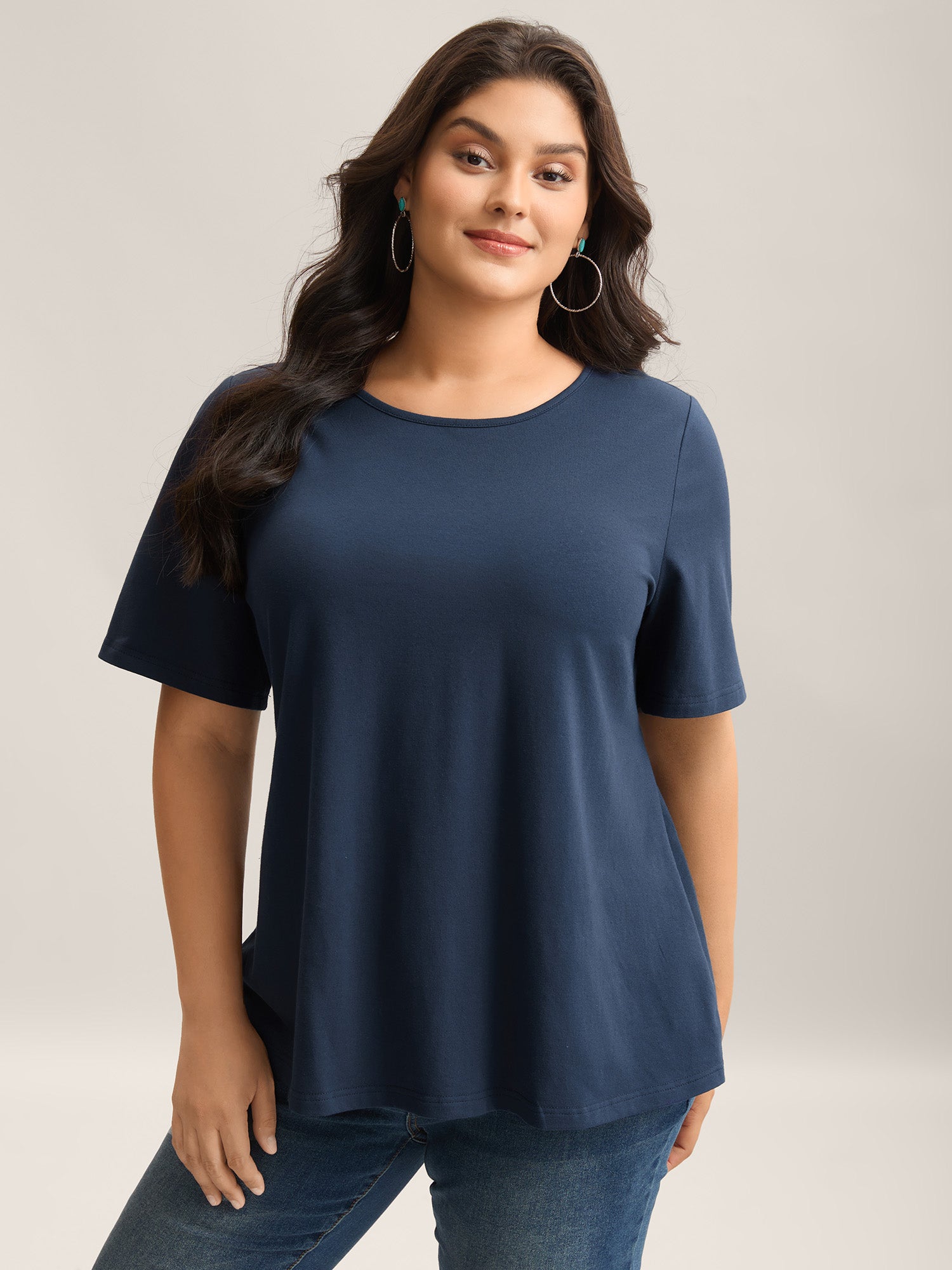 Pure Cotton Knotted Backless T-Shirt