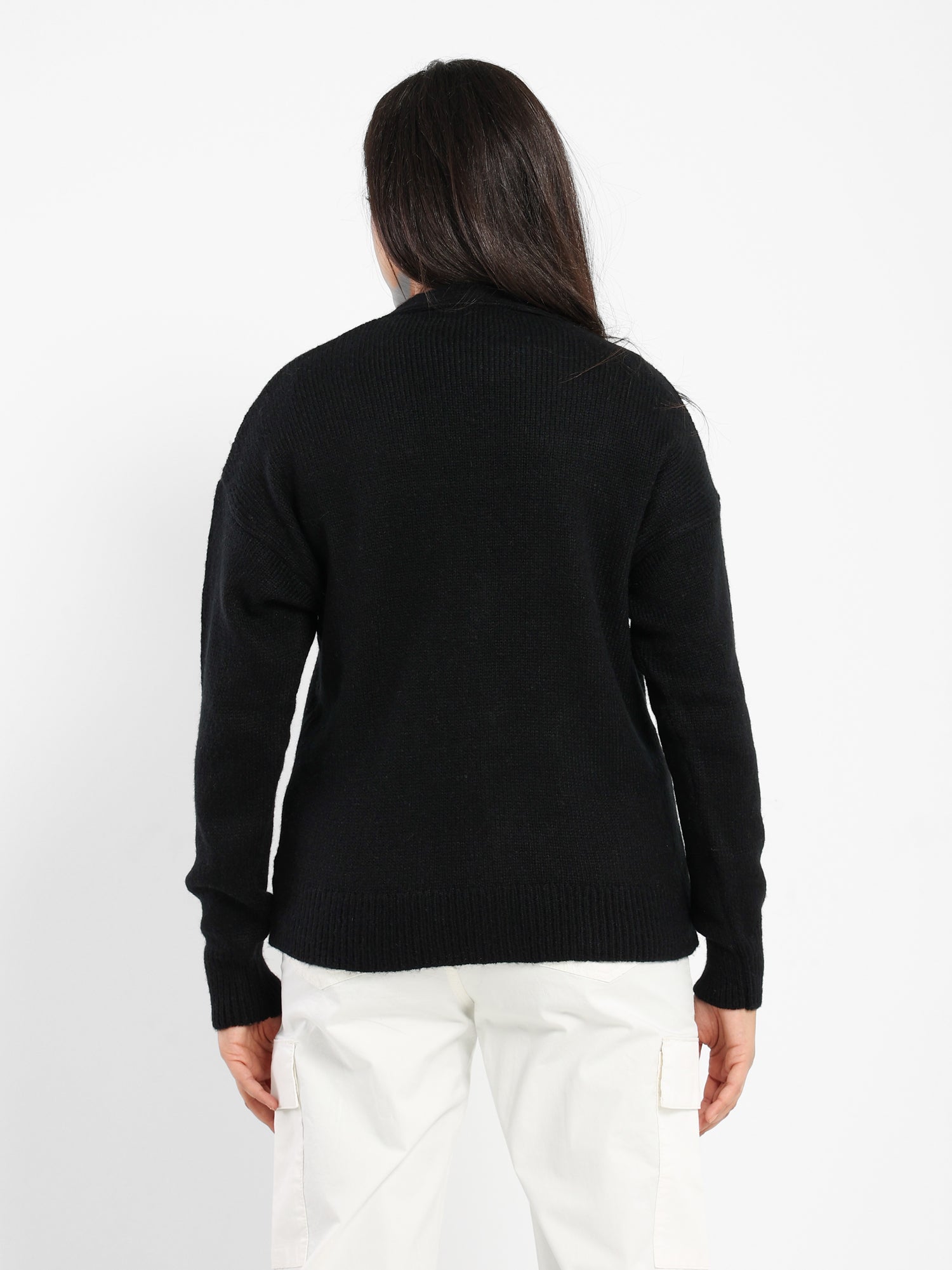 Basic Medium Length Solid Cardigan