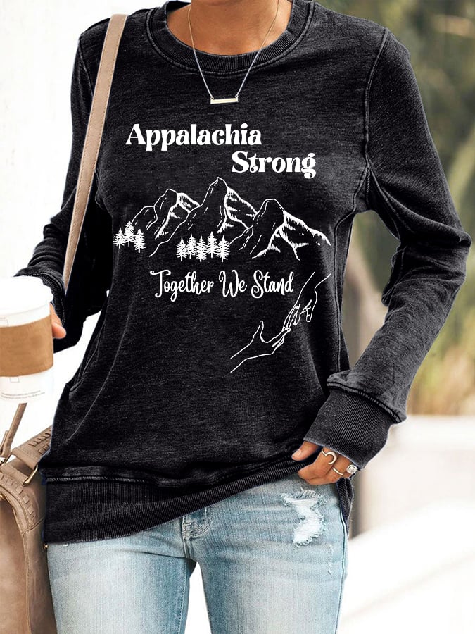 Women's Appalachia Strong Printed Casual Sweatshirt