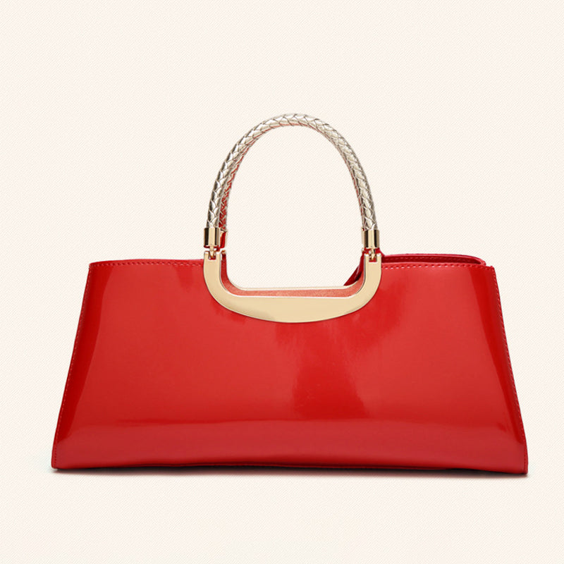 Glossy Patent Leather Fashion Bridal Tote Bag