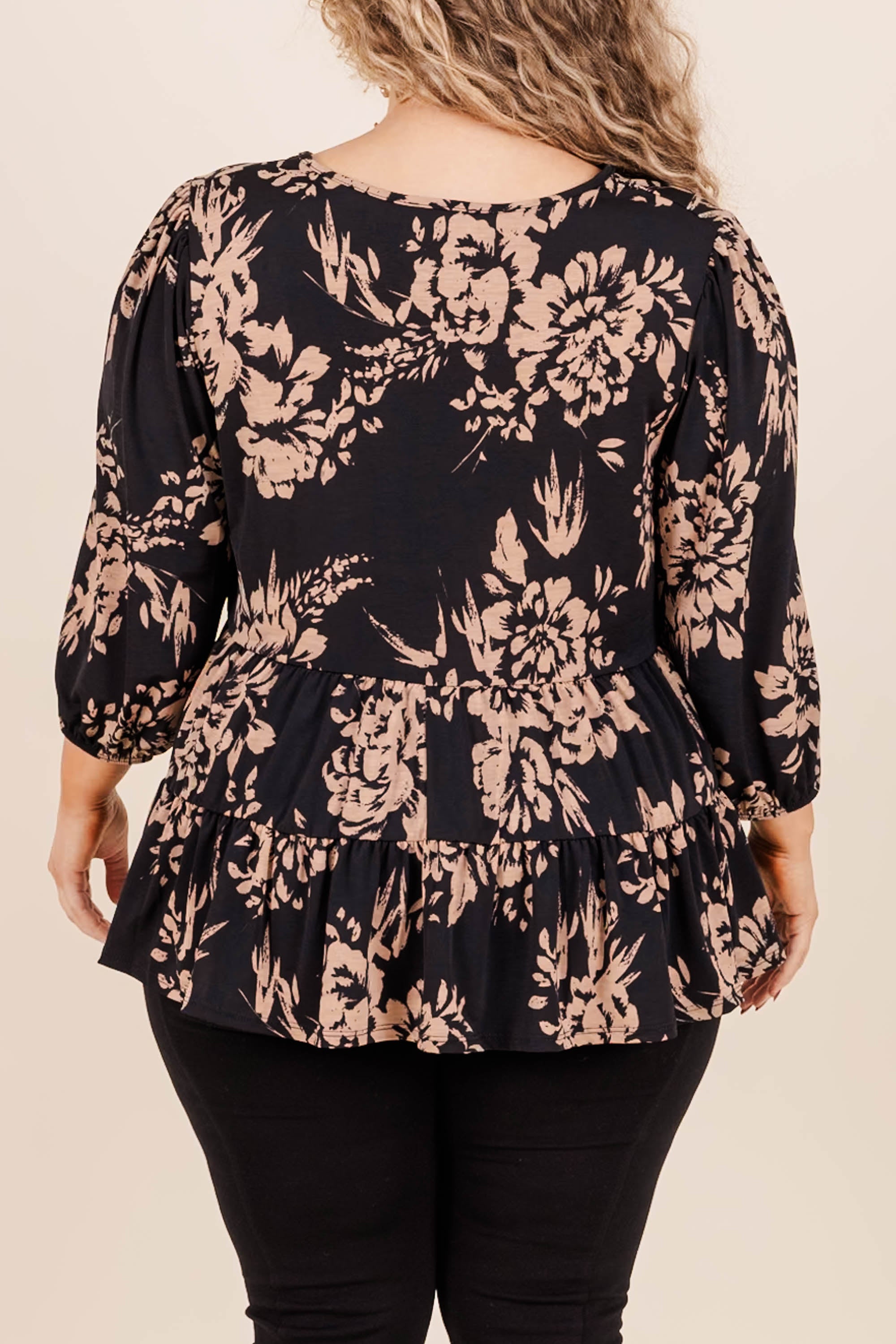 Canyon Moon Blouse. Black Multi