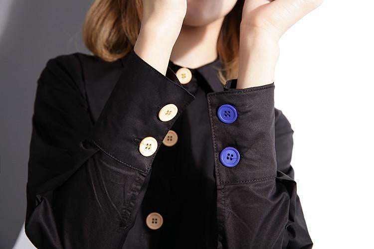 Asymmetrical Yellow And Blue Button Up Shirt Dress
