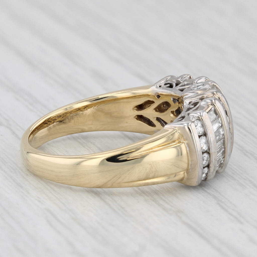 1.04ctw Diamond Ring 18k White Yellow Gold Size 8 Anniversary