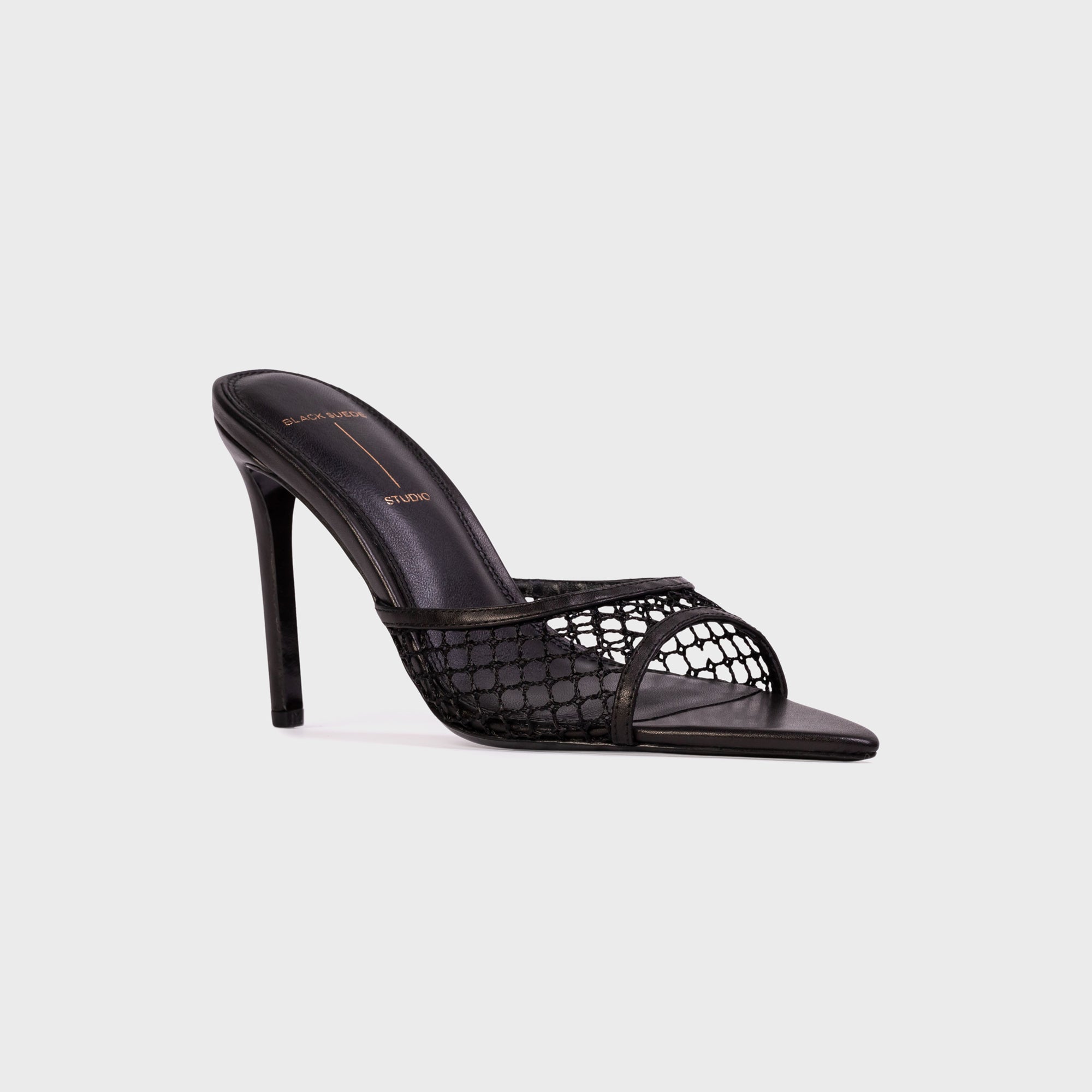 Black Suede Studio Else 100 - Black Woven Mesh