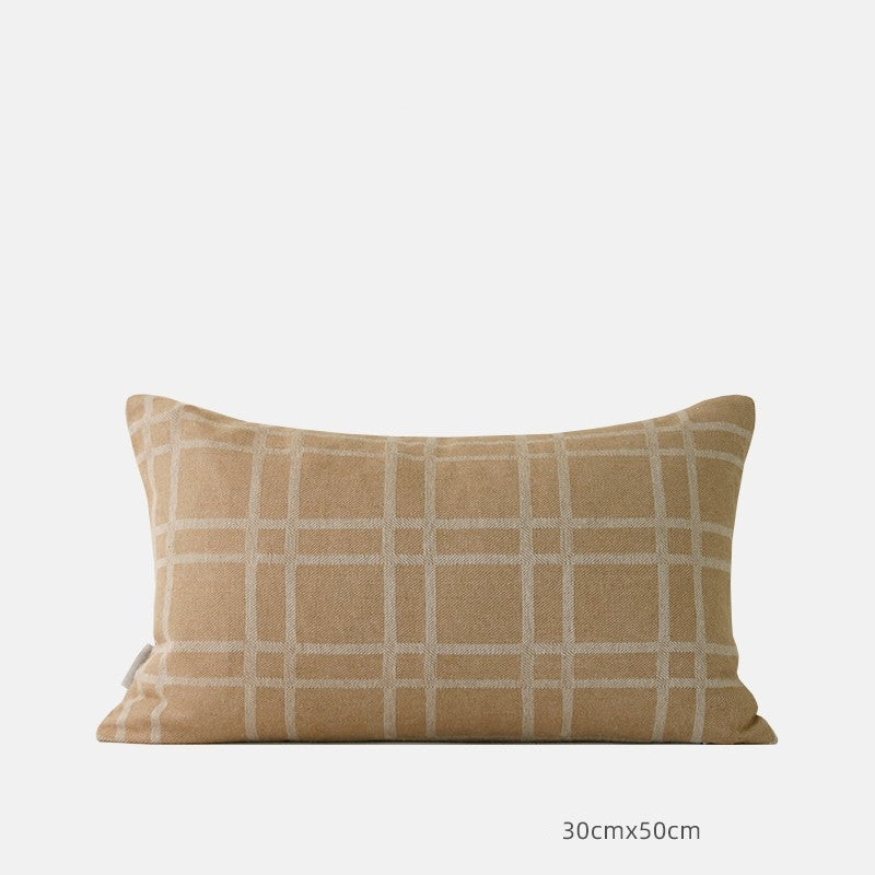 Chic Striped Cotton-Linen Blend Pillow