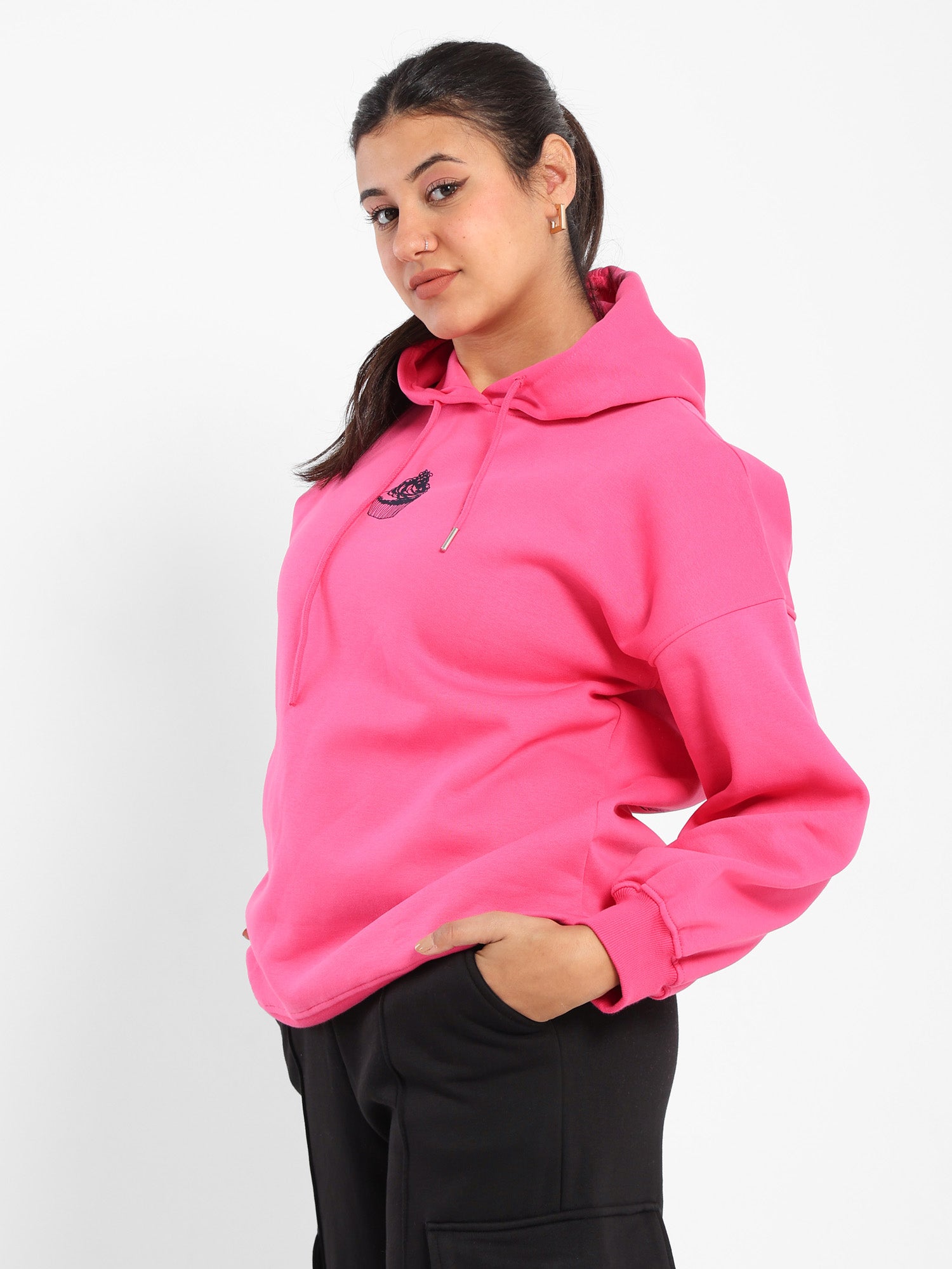 Oversized Printed Hoodie