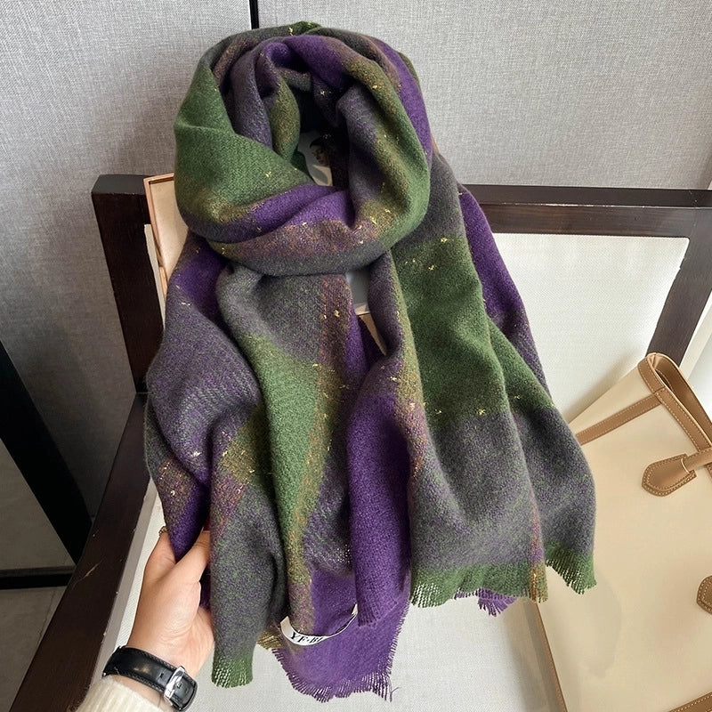 Women's Modern Style Classic Style Lattice Imitation Cashmere Acrylic Scarf
