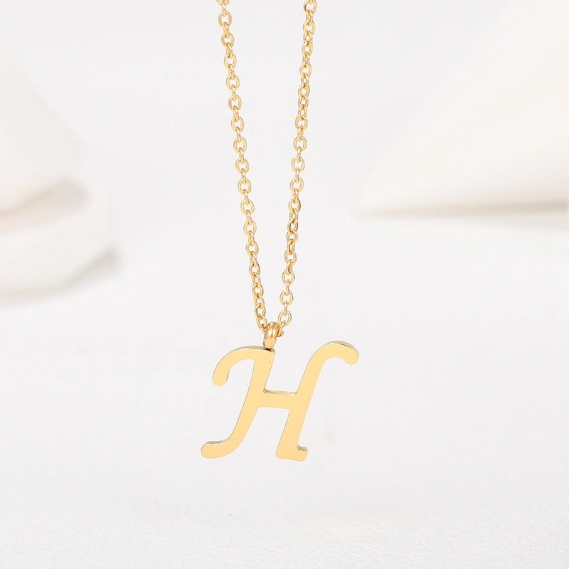 Minimalist Letter 201 Stainless Steel 18K Gold Plated Plating