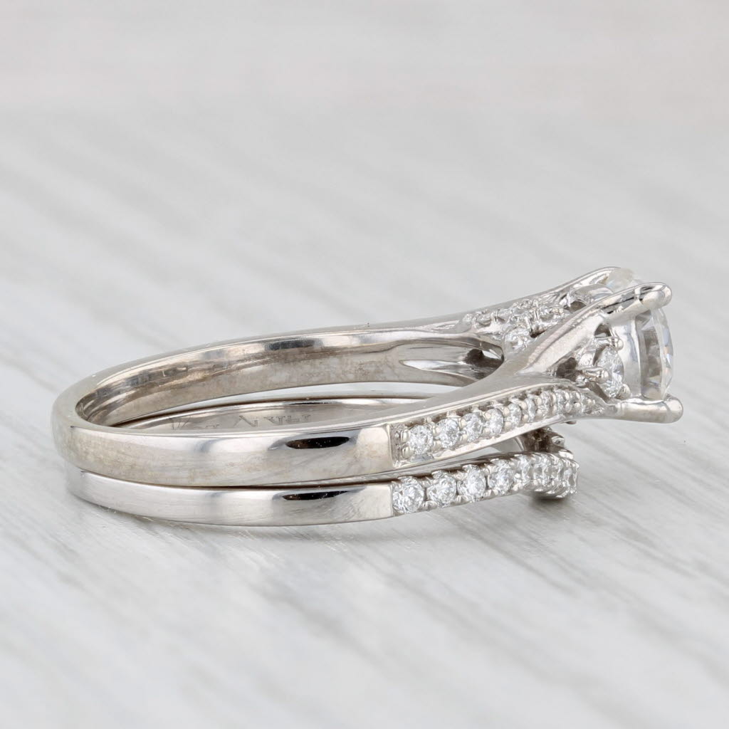 Semi Mount Diamond Engagement Ring Wedding Band Bridal Set 14k Gold Size 7.5