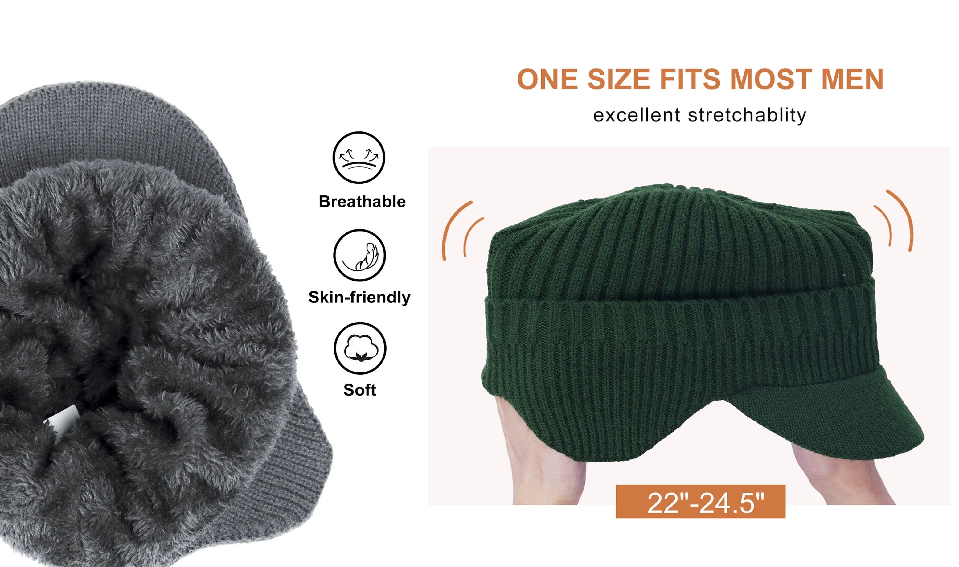 🔥HOT SALE🔥 Elastic Warm Ear Protection Knitted Hat☃️