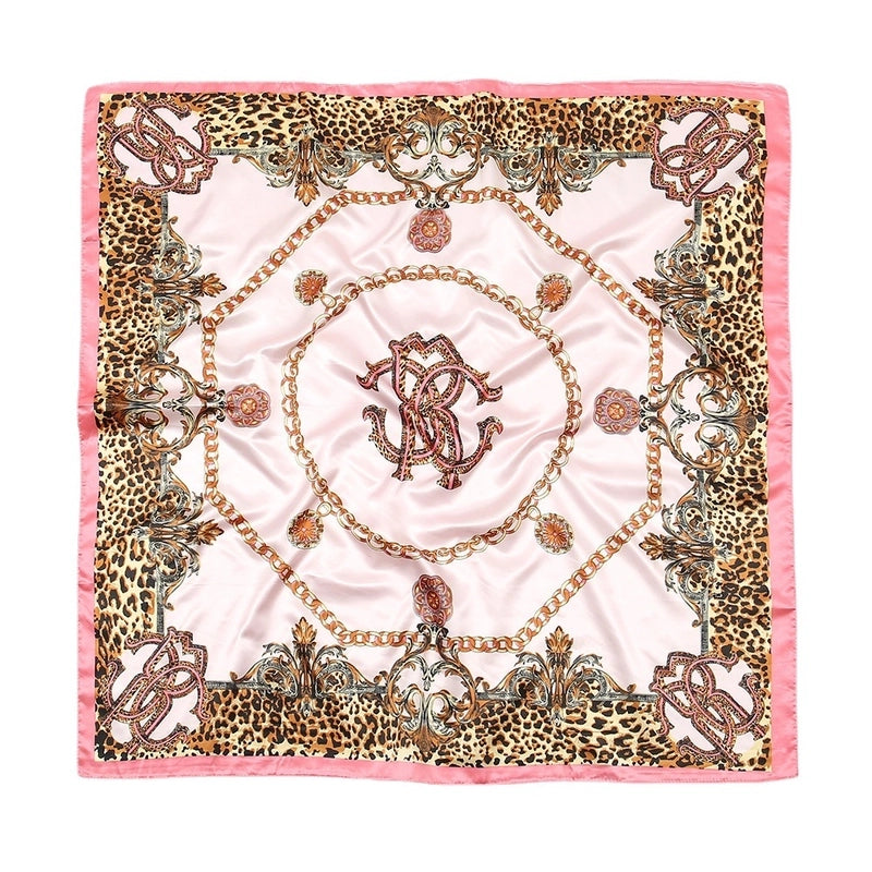 Women's Streetwear Leopard Satin Printing Silk Scarves