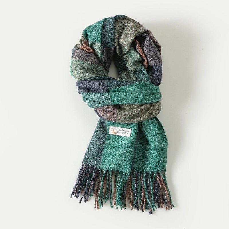 Women's Minimalist Classic Style Color Block Imitation Cashmere Scarf