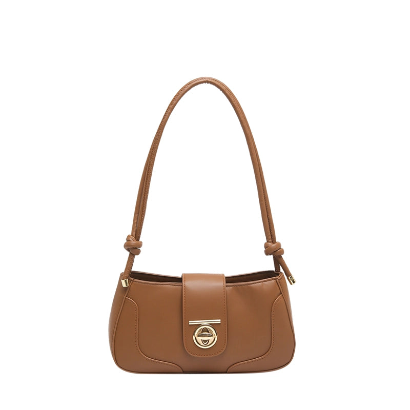 Women's Medium Pu Leather Color Block Solid Color Basic Classic Style Square Zipper Underarm Bag