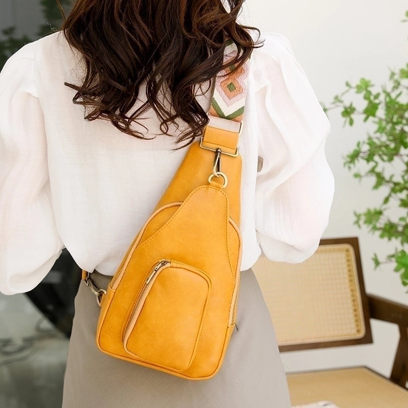 Women's All Seasons Pu Leather Solid Color Vacation Streetwear Sewing Thread Square Zipper Fanny Pack